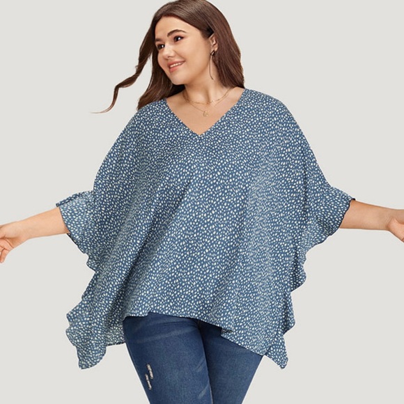 BloomChic batwing asymmetrical flowy top size 12 - Picture 10 of 13